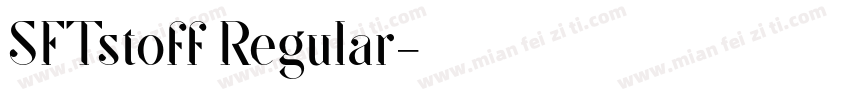 SFTstoff Regular字体转换